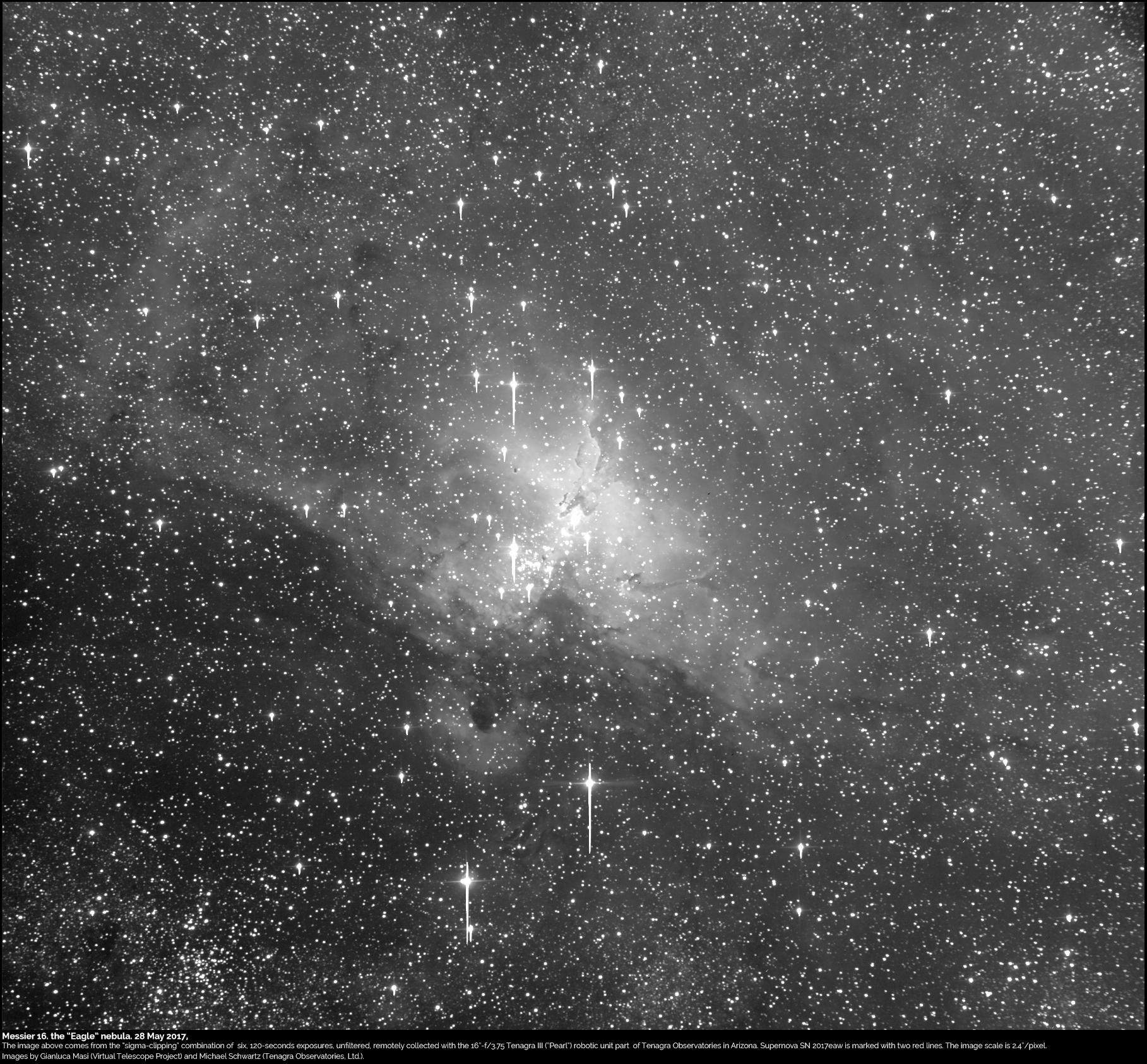Messier 16: a wide view of the “Eagle Nebula” - 28 May 2017 - The ...