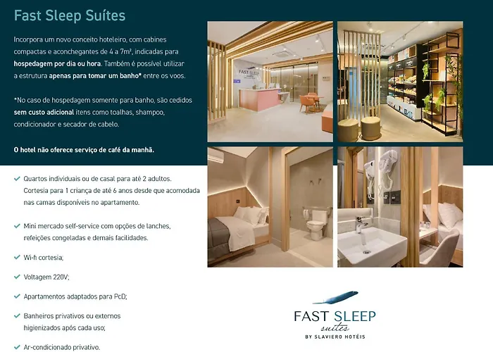 Hotel 3 estrelas: Fast Sleep Suites by Slaviero Hoteis - Hotel dentro do Aeroporto de Guarulhos - Terminal 2 - desembarque oeste