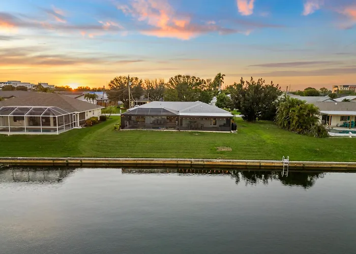 Pet Friendly hotel: Serenity Waterfront Villa With King Suite, Private Pool, Great Lanai Enclosure And Long Water Views